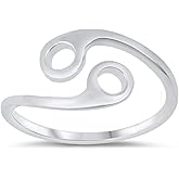 CloseoutWarehouse 925 Sterling Silver Zodiac Signs Ring