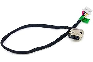 Fleshy Leaf DC Power Jack Harness Cable Replacement for HP 14-AX 17-G 17-S 799750-F23 799750-S23 799750-T23 799750-Y23