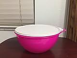 Tupperware 19 Cup Thatsa Medium Bowl in Electric Hot Pink with Snow White Seal