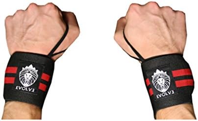 Evolve Wrist Wraps- 18" Durable Professional Quality | Bodybuilding| Crossfit | Powerlifting | Olympic Lifting | Weight Lifting