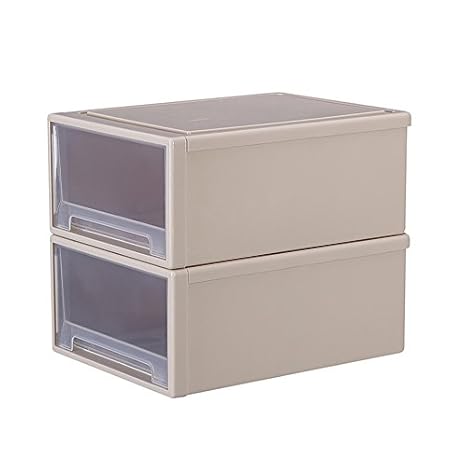 Zyca 2 Pack 25 Quart Stacking Drawer Organizer Multiple Storage