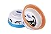MushroomCat Colour Cat Feeder-Metal Raised Elevated Food Water Double Ceramic Bowls-Raised Pet Dish (Blue and Orange)