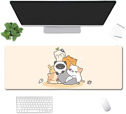 Amazon Co Jp 新しい創造的な猫漫画マウスパッドかわいい特大マウスパッド大きなデスクパッドカスタムデスクトップパッド 800 300 3mm 漫画猫 パソコン 周辺機器