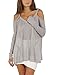 Just Quella Womens Casual Cut Off Shoulder Tops 6897