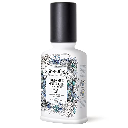 POO-POURRI BEFORE-YOU-GO TOILET SPRAY, FRESH AIR, 4 FL OZ – JASMINE, FRESH AIR AND MINT