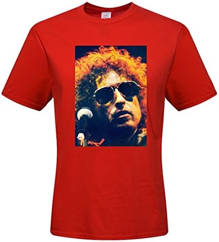 ALVA DIY tshirt Men's T-shirts Bob Dylan(L-Red)