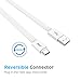 VOJO (2Pack) USB Type C Cable Adapter 5V 3A (3amp) Tangle-Free Charger Cord 6ft / 2m [White], 56K Ohm Pull-up Resistor, for Nexus 6P 5X, Chromebook Pixel C, LG G5, HTC M9 10
