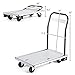 Goplus Folding Aluminum Platform Truck, 440 Lbs Moving Platform Dolly Push Cart with Swivel Wheels and Non-Slip Platform Surface, Rolling Flatbed Hand Truck