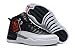 Air Jordan 12 generation of black and white silver clasp