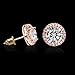18K Rose Gold-Plated Cluster Round Cut Stud Earrings (1.66cttw)