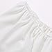 BLDO Women's Ruffles Off Shoulder Solid Chiffon Blouse Crop Top (M, White)