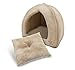 Best Pet Supplies Coral Fleece Tent for Pets, Tan - X-Large