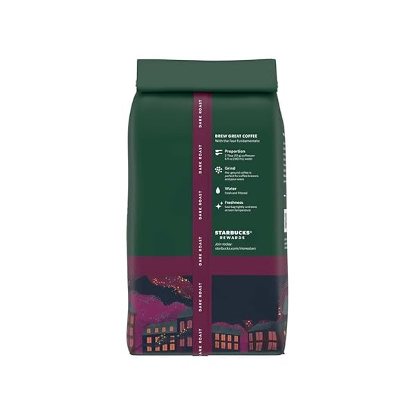 STARBUCKS GROUND COFFEE, DARK ROAST HOT OR ICED COFFEE, FRENCH ROAST, 28 OZ