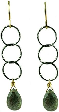 Dolcetti Labradorite & Oxidized Silver Chain Drop Earrings