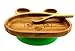 Bamboo Feeding Utensils Set Baby Toddler Suction Plate with Spoon