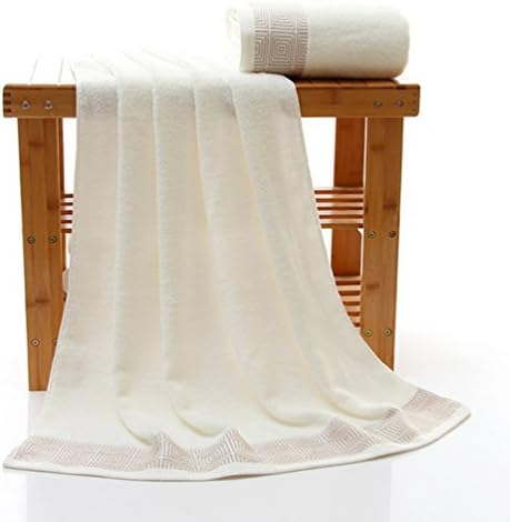 100% Cotton Luxury Hotel &amp; Spa Bath Towel Set 1 Extra Large Bath Towel 27" x 54", 1 Hand Towel 16"X30" (Creamy-white)