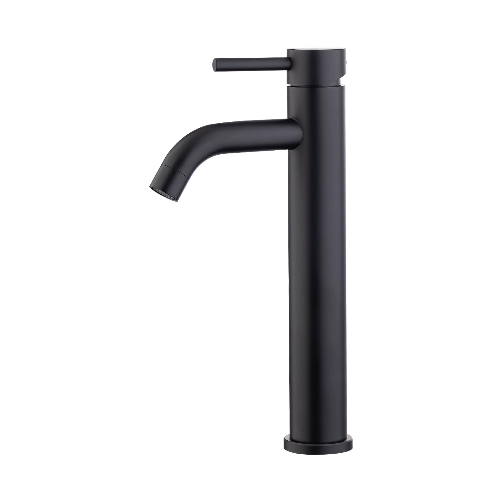 Ibergrif Tall Basin Mixer Tap, Bathroom Sink Mixer Tap, High Rise Single Lever Chrome Black M11203B