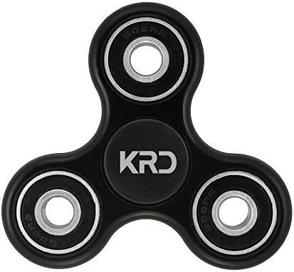 Fidget Spinner Toy with High Speed Silent Bearings | Fun for Kids &amp; Adults | Safe Rounded Edges | Prime (Black)