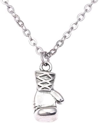 Gostiny Handmade Stainless Steel Charm Necklace Boxing Glove 18in