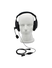 goodqbuy profesional cancelación de ruido radio auriculares de techo con VOX-PTT Boom micrófono para 2 pin Kenwood Baofeng UV-5R Puxing Quansheng Wouxun HYT Nexedge Puxing Radio de dos vías