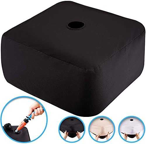 Rhino BaseMate New~Water Filled Patio Umbrella Base Weight Bag~No Mess, Easy Storage~Multiple Covers Included for Any Decor, fits All umberellas (18in by 18in by 7in)