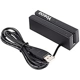 Yosoo USB Mini Credit Card Msr90 3 Triple Tracks Hi-co Magnetic Stripe Strip Credit Card Swipe Speed Reader Swiper for POS System Cashier Registry Msr, Black
