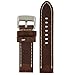 Tech Swiss LEA1555-22 22 mm leather calfskin brown watch band.