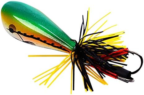 Iusun Topwater Frog Lures Soft Weedless Jumping Fishing Lure Kit 90mm 10g Double Strong Hook Jump Action for Bass Pike Snakehead Dogfish Musky