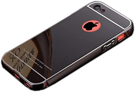 Fast Jewelry Black Luxury Ultra-thin Electroplate Mirror PC back with Aluminum Metal Frame Bumper Wonderful Case Cover For iPhone For iPhone 6 plus /6S plus 5.5 inch