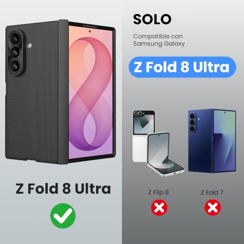 Nillkin Frosted Shield Magnética Funda para Samsung Galaxy Z Fold 8 Ultra, con protección para bisagra,Funda Protectora Delgada para Galaxy Z Fold 8 Ultra (Negro)