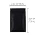 QQ Studio 100 Matte Double-Sided Black Mylar Foil Flat Zip Lock Bags (MED ~ 3.9