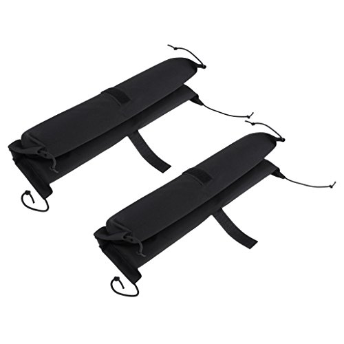 image for Prettyia 2Pcs/Set Car Truck Roof Cross Bars Cover Rack for Kayak Canoe