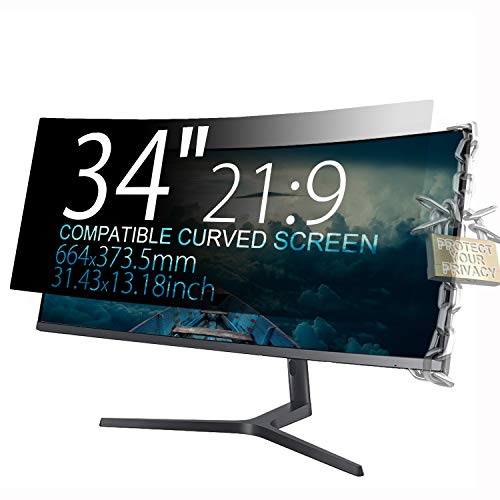 MAYAMANG 34″ (21:9 Aspect Ratio) Privacy Screen Protector for Straight/Curved Screen Computer Monitor – 31.43×13.18 inch/798.2×334.8 mm – Privacy Filter Display Filter Film