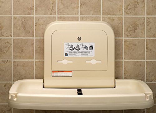 Koala Kare KB200-00 Horizontal Wall Mounted Baby Changing Station, Cream