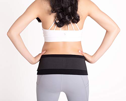 CABEA Babybellyband Sport Pregnancy Maternity Belt Abdominal Hip Back Support Black (Medium 8-10 up to 45" Waist, Black) - Thumbnail 5