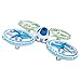 Dayan Anser UFO LED Mini Drone, Beginner Drone Ultra Bright LED Lights JXD 398 Lighting RC Quadcopter with 2.4G 4CH 6 Axis, Fantastic Colorful LED Lights Helicopter (White, Blue)