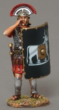 Thomas Gunn Miniatures ROM041C-TGM Shouting Centurion - 9th Legion Black Shield