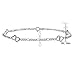 Sterling Silver Figaro Chain with Double Heart Anklet
