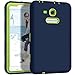 Samsung Galaxy Tab E Lite 7.0 Case, Galaxy Tab 3 Lite 7.0 Case, Hocase Shockproof Silicone Rubber Hard Shell Case w/ Raised Screen Edges for SM-T110/SM-T111/SM-T113/SM-T116 - Navy Blue / Lime Green