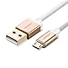 UGREEN Micro USB Cable, USB 2.0 A Male to Micro B Charging Cord and Sync Data Cable for Samsung Galaxy, Nexus, LG, Motorola, Android Smartphones, PS4, Xbox One Controller (3ft, Gold)