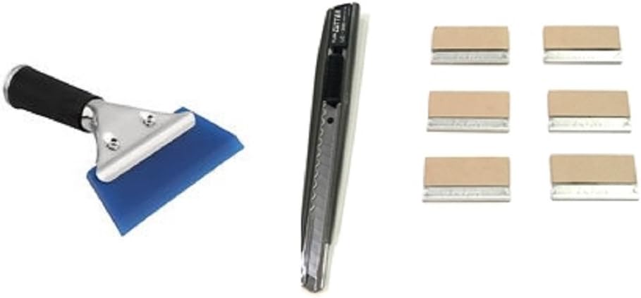 Window Film Tint Tools kit 3-6 Razor 1 knife 1 squeege blue