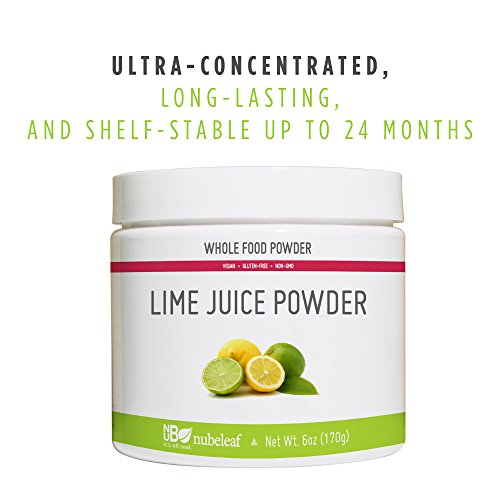 Nubeleaf Lime Juice Powder - Non-GMO, Gluten-Free, Raw, Organic, Vegan Source of Antioxidants & Vitamin C - Single-Ingredient Nutrient Rich Superfood for Cooking, Baking, Smoothies (6oz) - Thumbnail 5