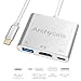 ARCHYCALS USB C to HDMI 4K USB C Adapter 3 in 1 Digital Multiport USB 3.1 with USB 3.0 Port and USB C Charge Port for 2016 MacBook Pro, Chromebook Pixel, Samsung S8,S8 Plus and More USB C Devices