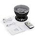 Boomile Remote Control Ocean Wave Projector for Baby, 12 LED &7 Colors Night Light with Built-in Mini Music Player for Living Room and Bedroom(Black)