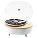 Record Player Turntable, MPK Vinyl Player Bluetooth, Portable Wireless LED Built-in Colorful Stereo Speaker, Vinyl Turntable LP 2-Speed Belt Driven(Yellow Wood Color)thumb 1