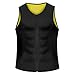 Cimkiz Sauna Vest for Men Waist Trainer Zipper Neoprene Sauna Suit Tank Top (S, Yellow)