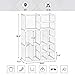 SONGMICS Cube Storage, Plastic Closet Organizer Unit, Space Saving Shelving Unit, Large and Small Style Design for Closet, Living Room, Clothes, Toys, 24.8 L x 12.2 W x 36.6 H Inches White ULPC601W