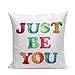 Gotd Christmas Decorative Cushion English Words Letters Cotton Linen Pillow Throw Case Cover Pillowcase Cushion Cover for Sofa Throw Pillow Case 18