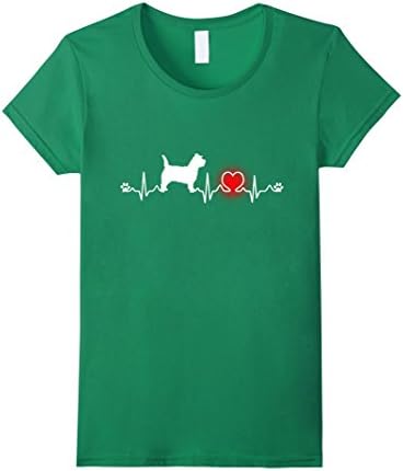 Women's Cairn Terrier Shirt Cute Gift For Mom Dad Lover Dog T Shirt Small Kelly Green