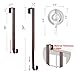 HMSEC Wreath Hanger, Adjustable Wreath Hanger for Front Door, 20 lbs Door Wreath Hook with 4 Pack Suction Cup Hooks Set for Glass Door (Bronze)